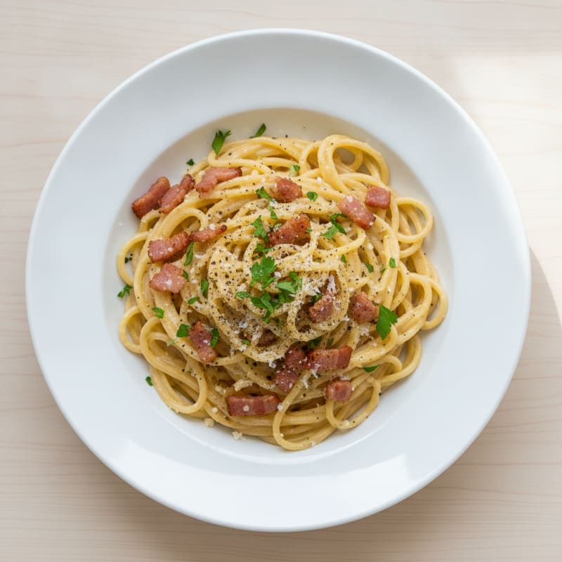 Classic Pasta Carbonara with Pancetta