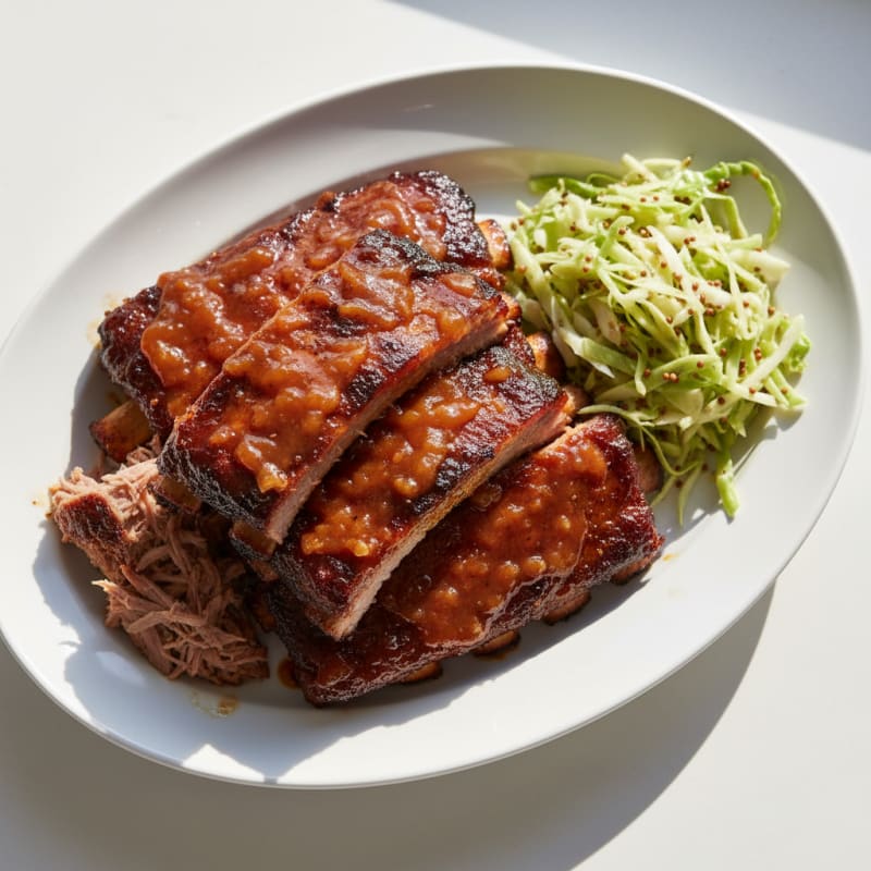 Smoked BBQ Ribs with Tangy Glaze