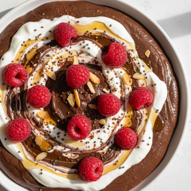 Silky Chocolate Protein Pudding with Greek Yogurt