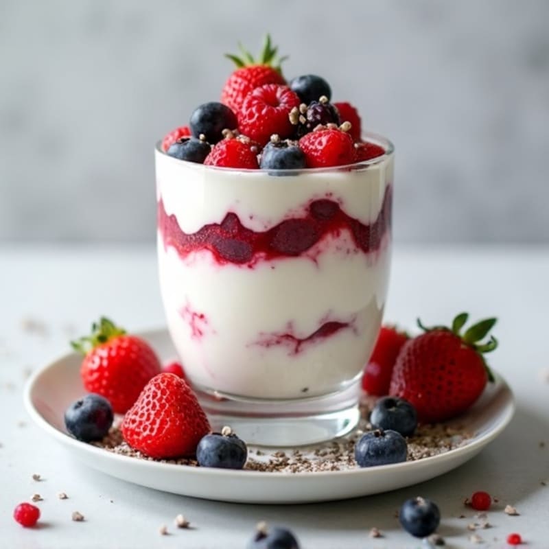 Creamy Greek Yogurt Protein Parfait with Mixed Berries