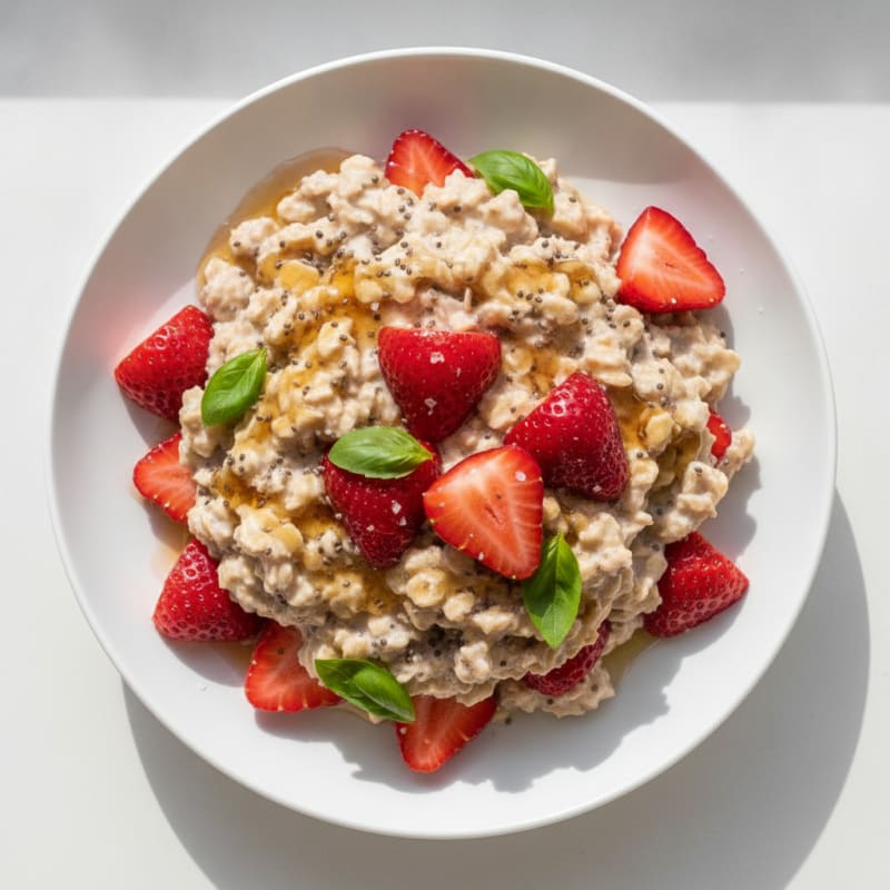 Strawberry Shortcake Overnight Oats
