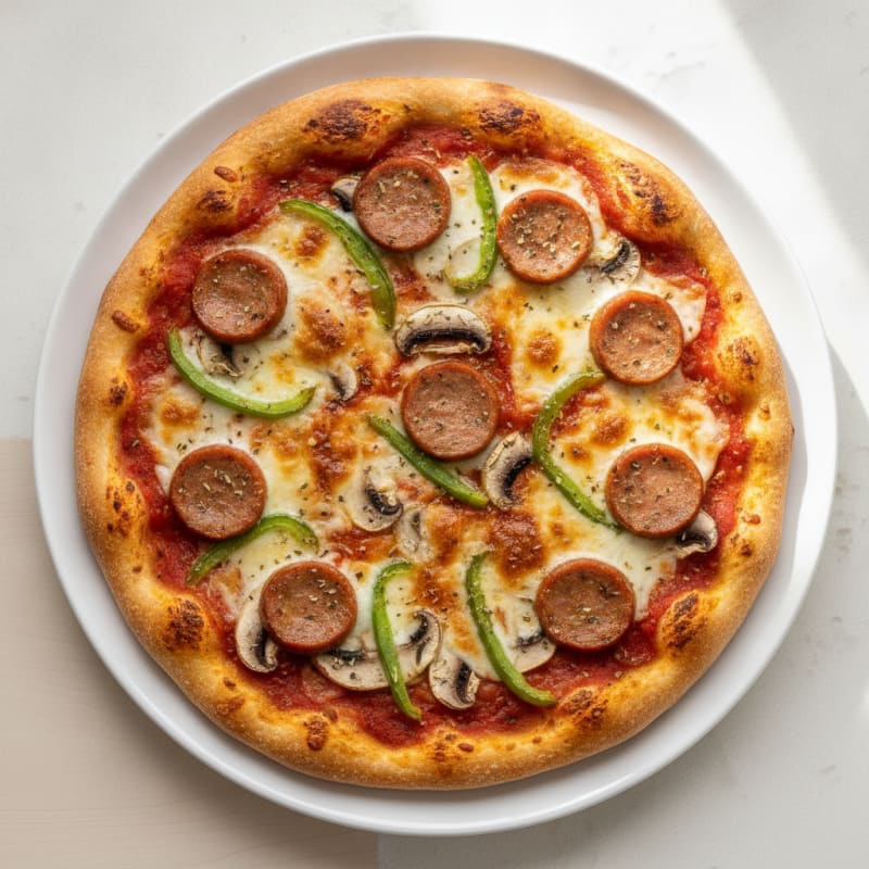 Chicken Sausage and Veggie Pizza