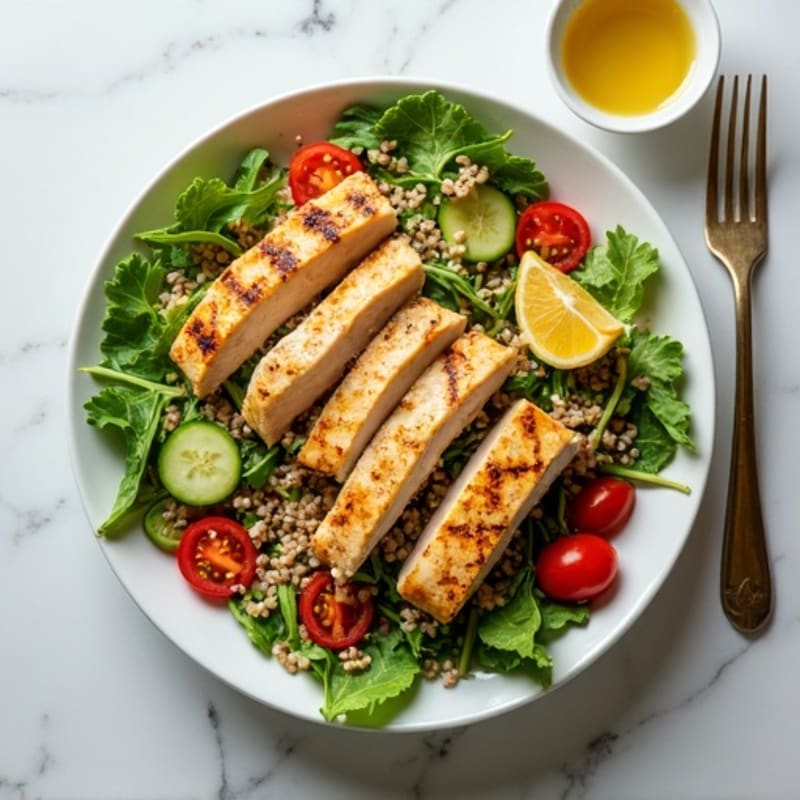 Grilled Chicken and Quinoa Salad with Lemon Vinaigrette