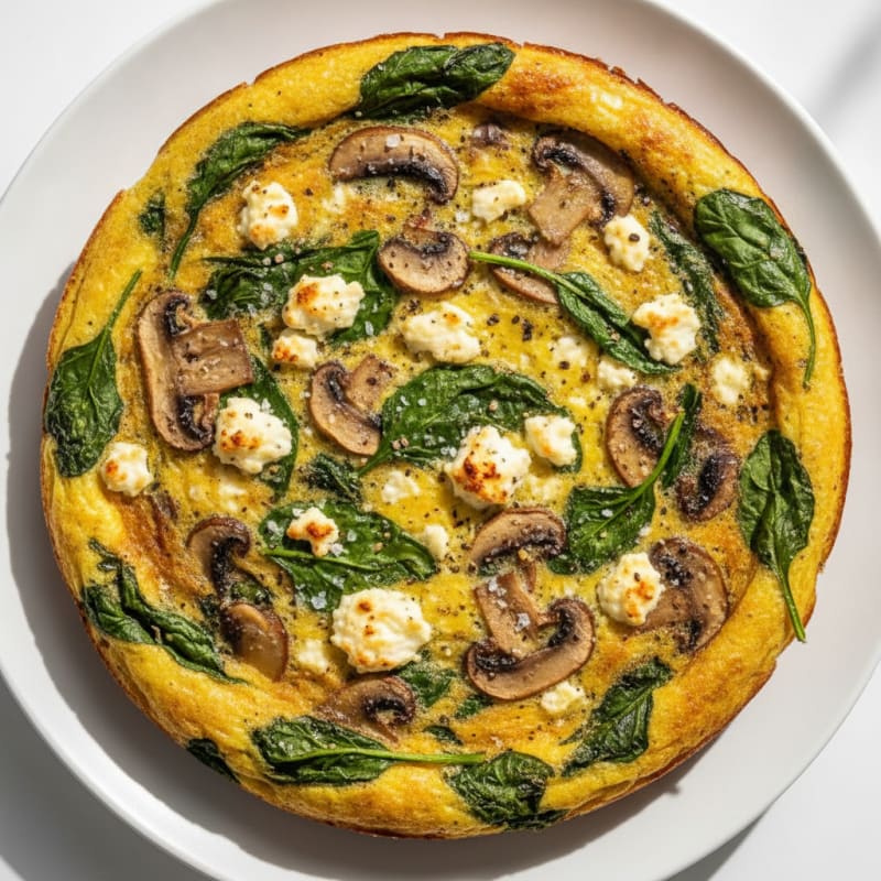 Savory Spinach Mushroom Egg Bake