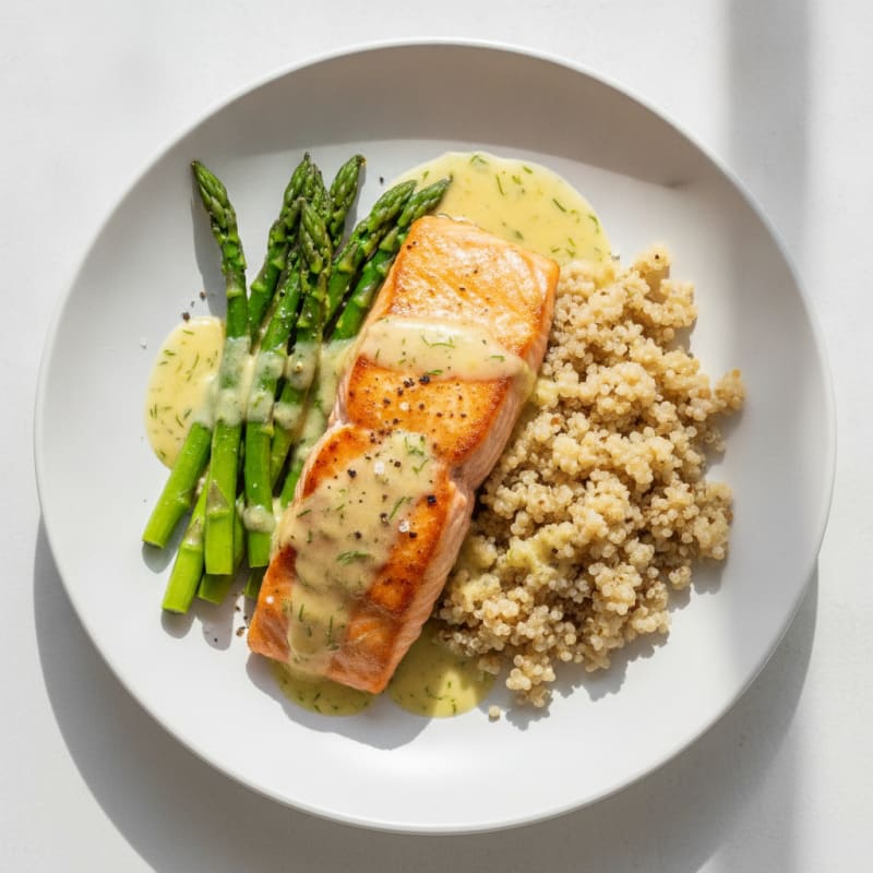Pan-Seared Salmon with Lemon-Dill Sauce