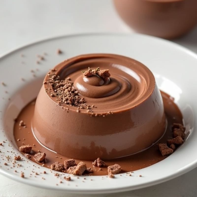 Silky Chocolate Protein Pudding with Almond Butter Swirl
