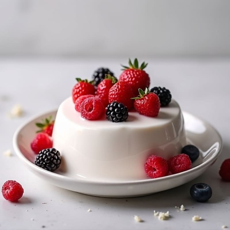 Silky Greek Yogurt Protein Mousse with Mixed Berries