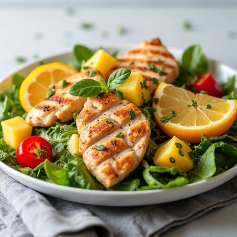 Grilled Chicken and Pineapple Salad with Zesty Citrus Vinaigrette