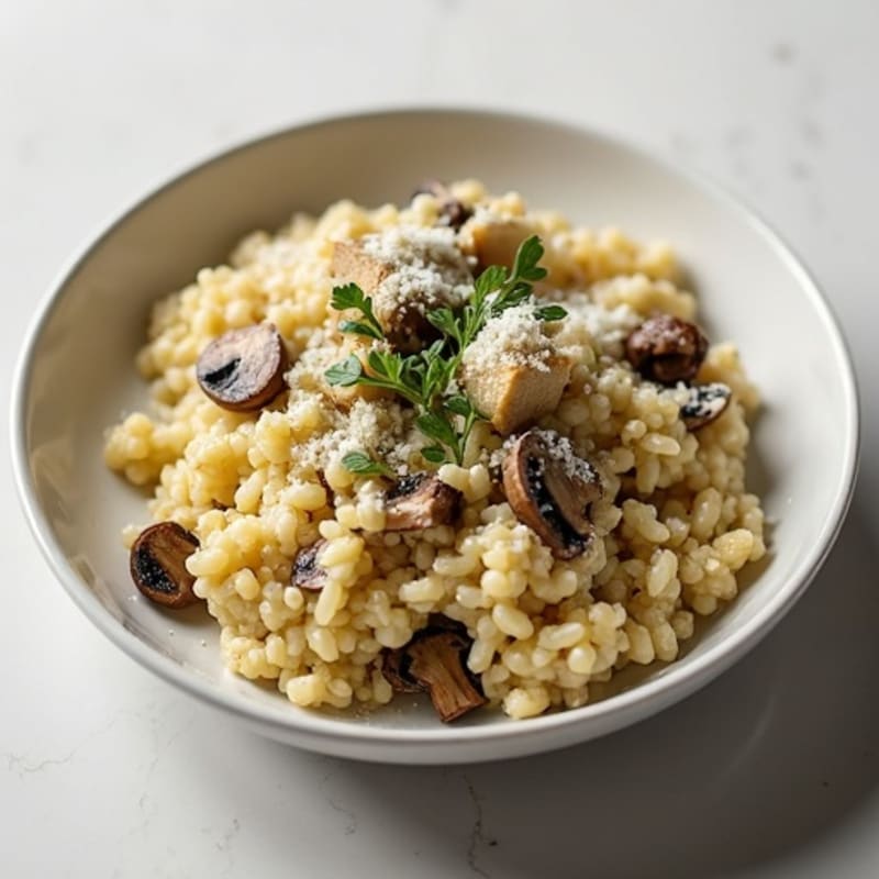 Creamy Wild Mushroom Cauliflower Risotto