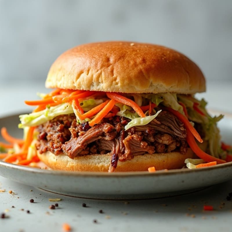 Slow-Cooked BBQ Pulled Pork with Crunchy Cabbage Slaw