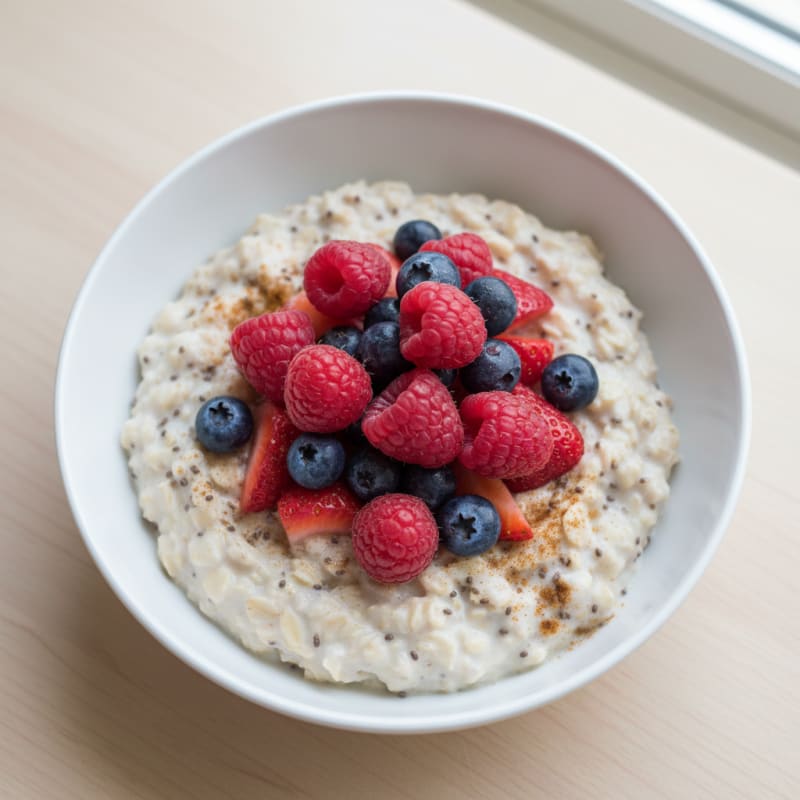 Creamy Overnight Oats with Berries