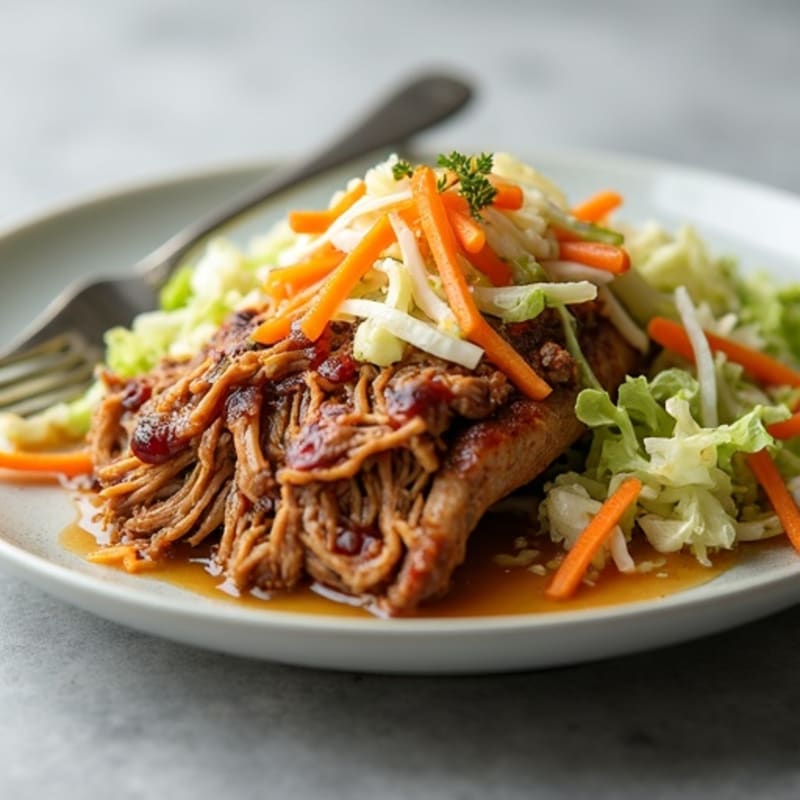 Tender Slow Cooker Lean Pulled Pork with Tangy Cabbage Slaw