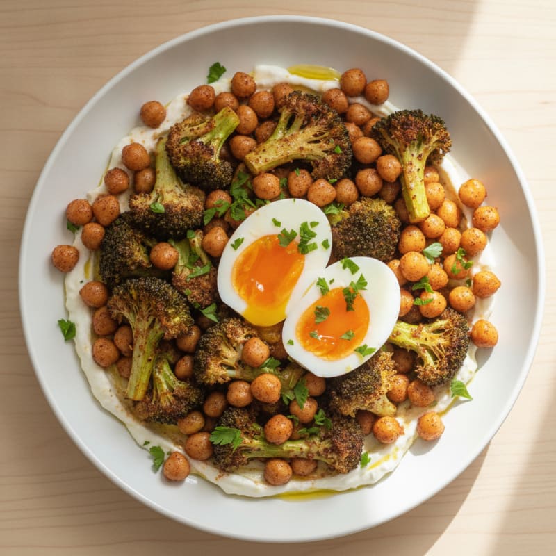 Roasted Vegetable and Chickpea Bowl