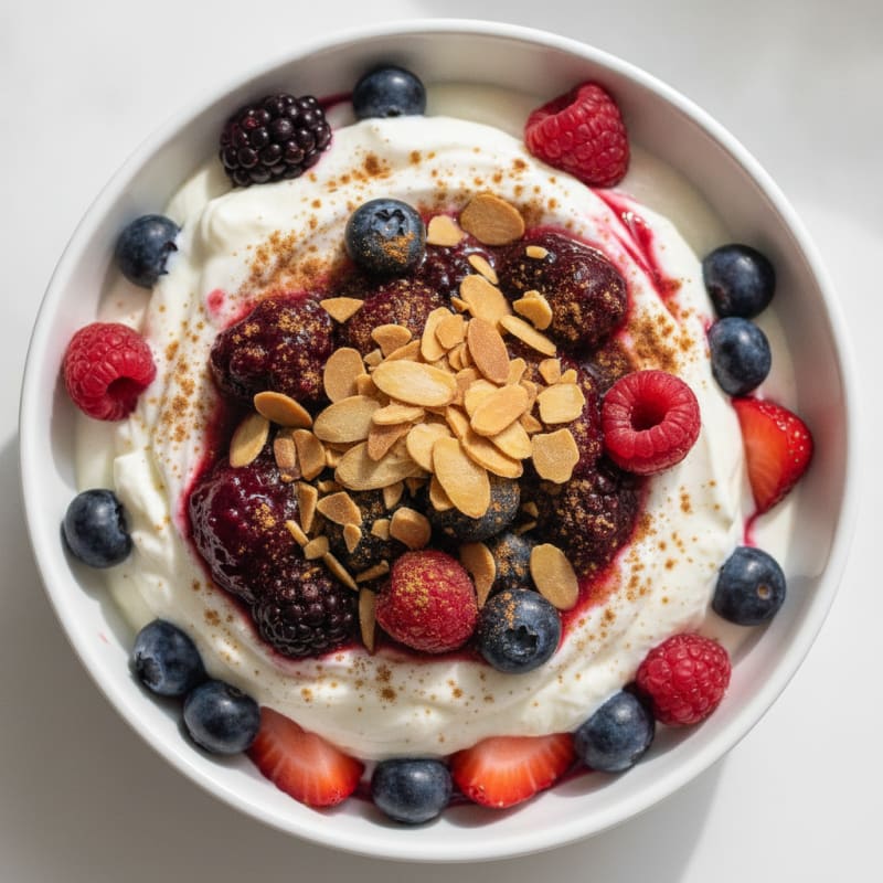 Creamy Greek Yogurt Protein Parfait with Mixed Berries