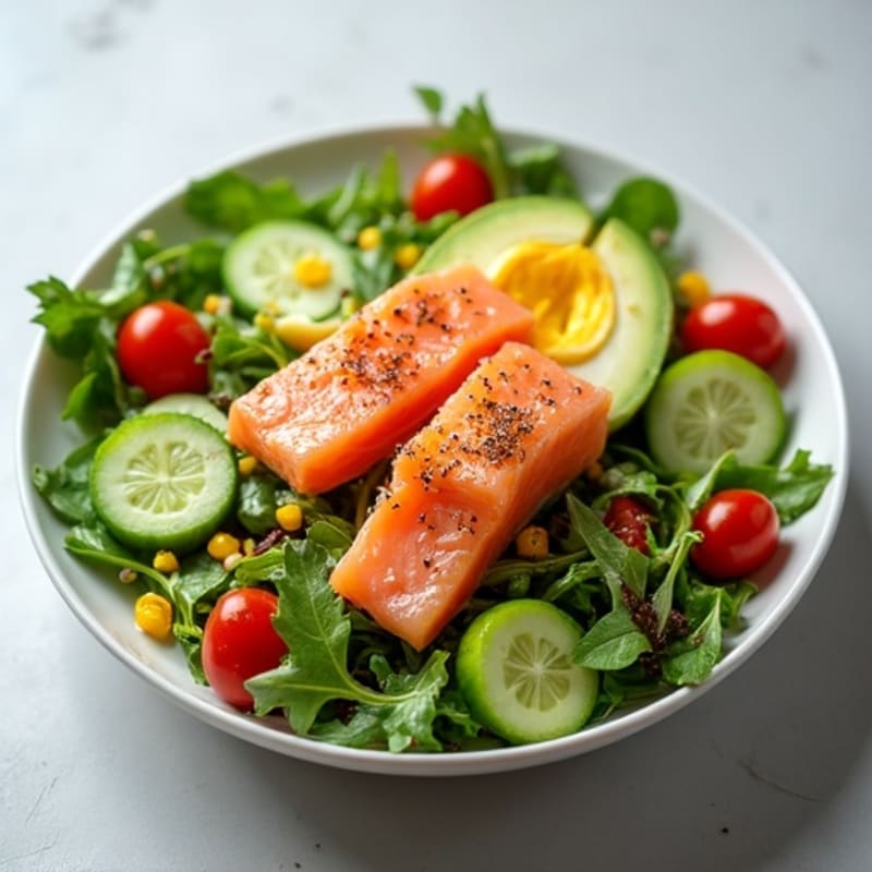 Fresh Smoked Salmon and Avocado Salad