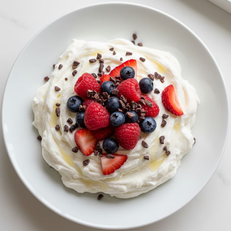 Silky Greek Yogurt Protein Mousse with Berries