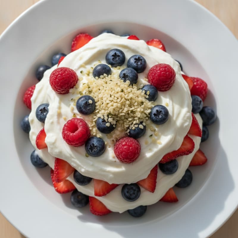 Greek Yogurt Protein Parfait with Mixed Berries