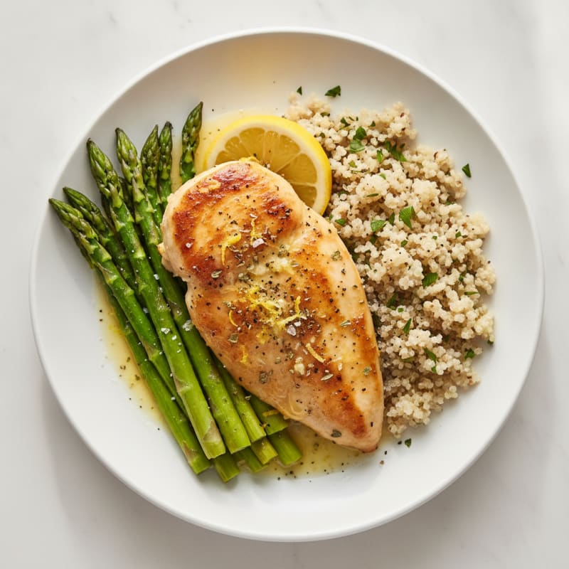 Lemon Herb Chicken with Roasted Asparagus
