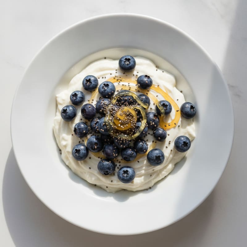 Greek Yogurt Protein Pudding with Berries