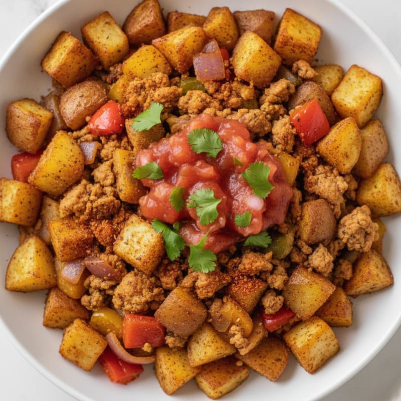 Southwest Turkey and Potato Taco Bowl