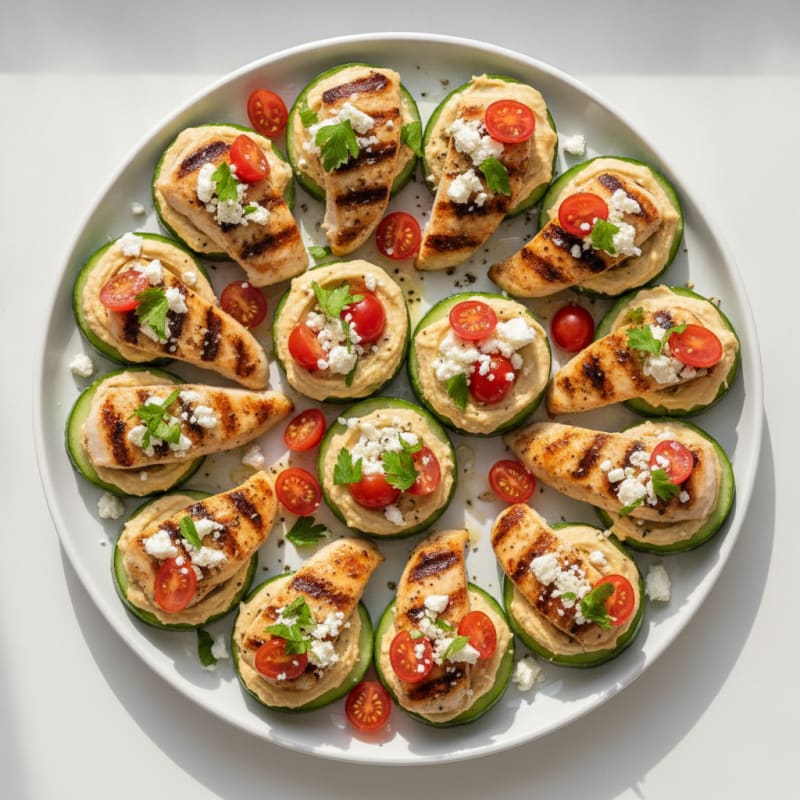 Mediterranean Hummus and Veggie Bites