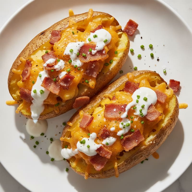 Bacon Cheddar Stuffed Potatoes