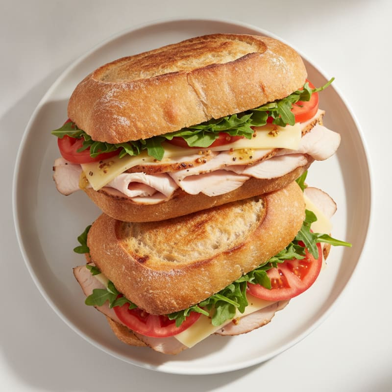 Turkey and Provolone Ciabatta Sandwich