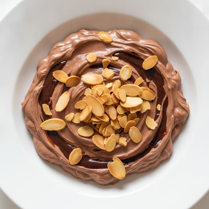 Silky Chocolate Protein Pudding with Almonds