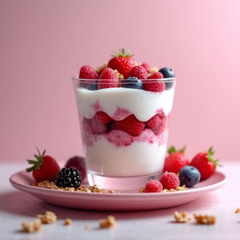 Silky Greek Yogurt and Mixed Berry Protein Parfait