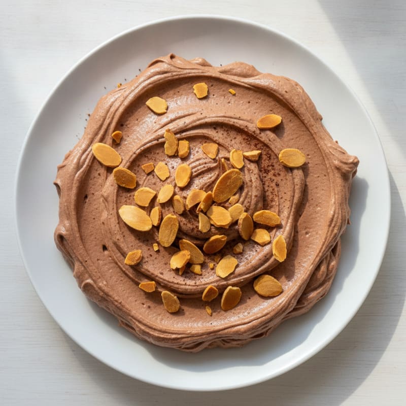 Cottage Cheese Protein Mousse with Cocoa and Almonds