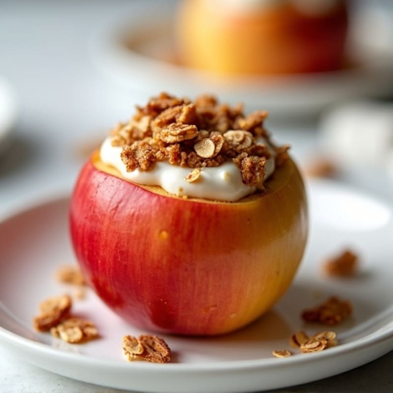 Baked Apples with Cinnamon Crunch Topping