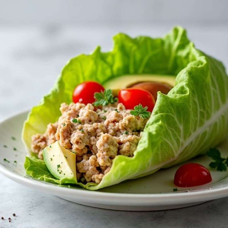 Creamy Avocado Turkey Lettuce Wrap