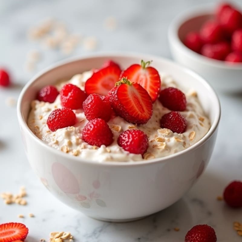 Healthy Strawberry Shortcake Overnight Oats