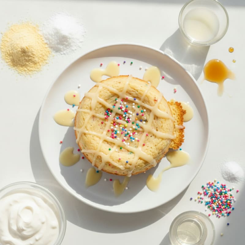 Vanilla Mug Cake with Sprinkles