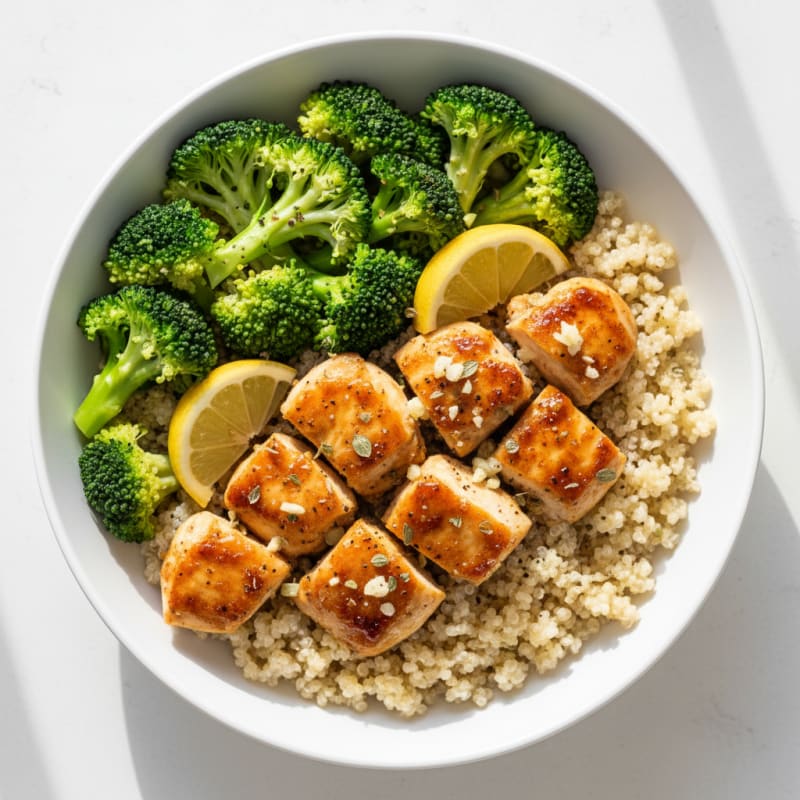 Lemon Herb Chicken and Quinoa Bowl