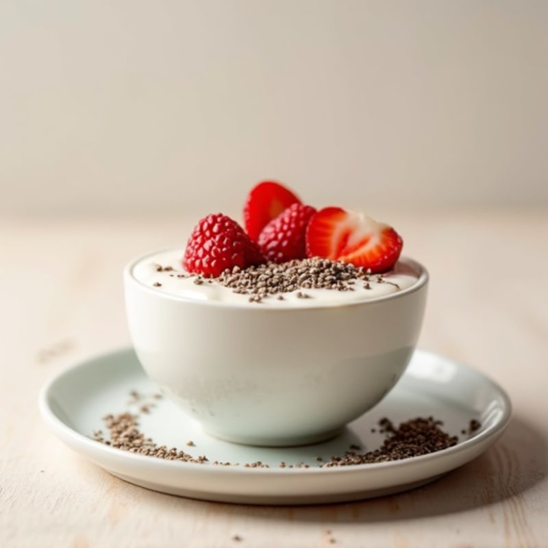 Greek Yogurt with Protein Powder and Chia Seeds