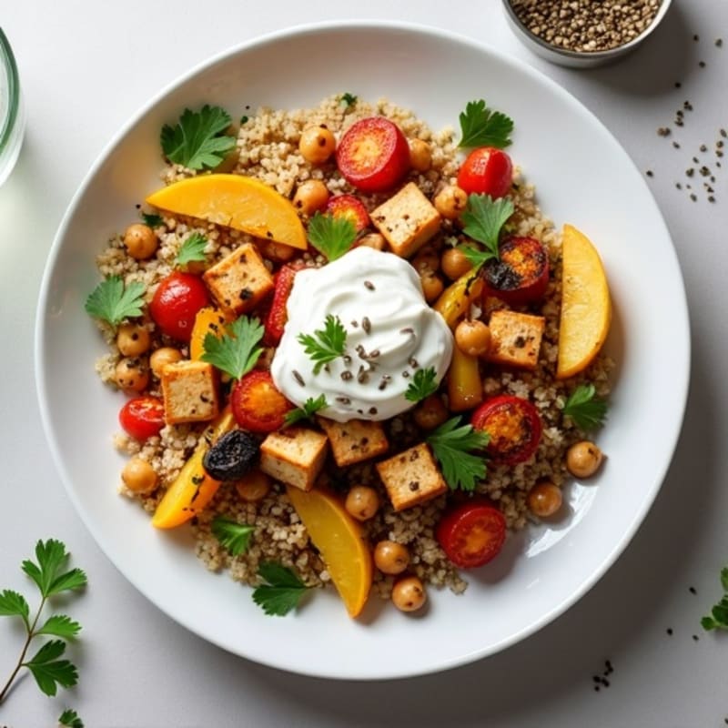 Crispy Roasted Root Vegetables with Quinoa and Fresh Herbs