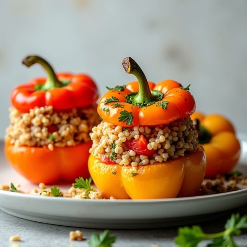 Protein-Packed Turkey and Quinoa Stuffed Bell Peppers
