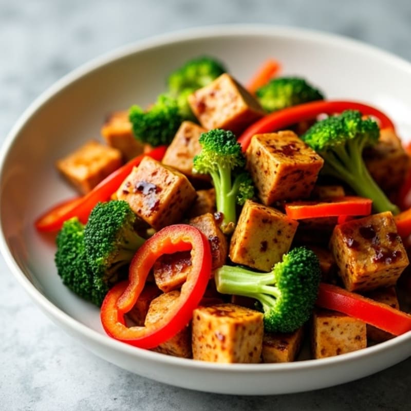 Maple Glazed Tempeh Stir-Fry with Fresh Vegetables