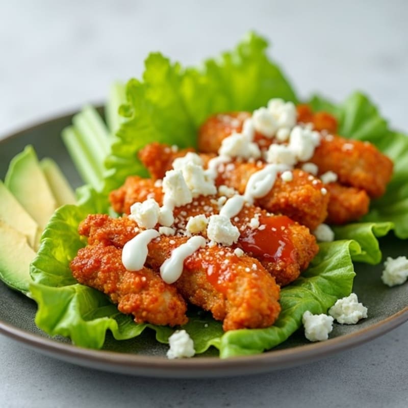 Crispy Buffalo Chicken Lettuce Wrap