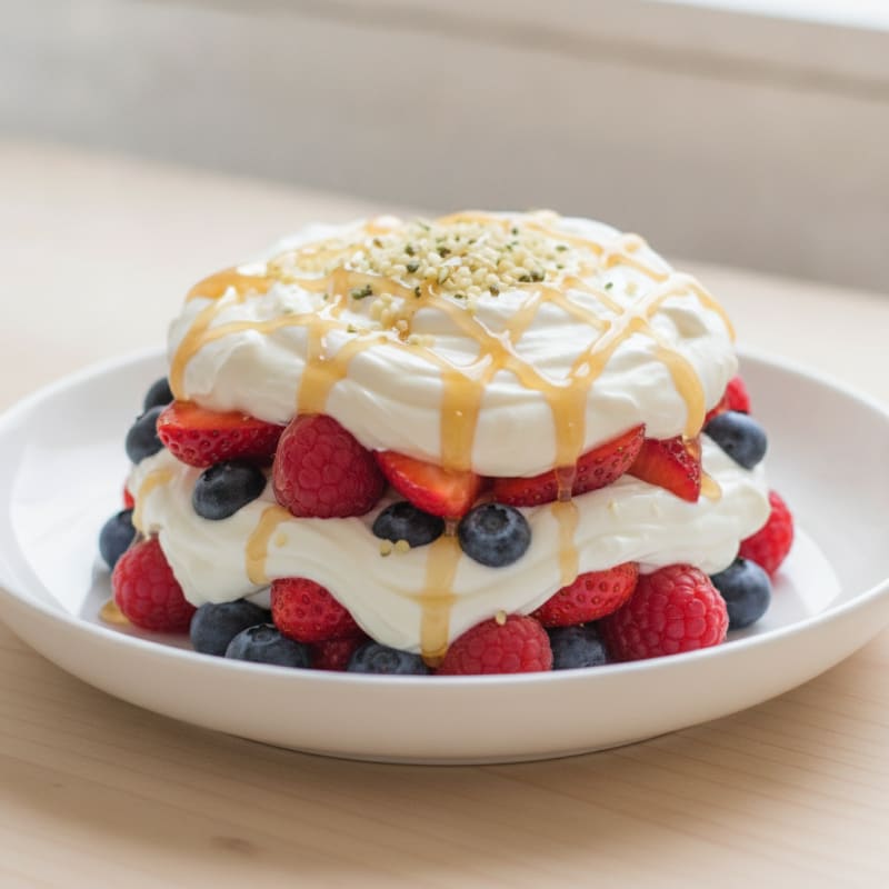 Greek Yogurt Protein Parfait with Mixed Berries