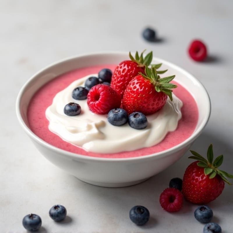 Silky Protein Yogurt with Mixed Berries