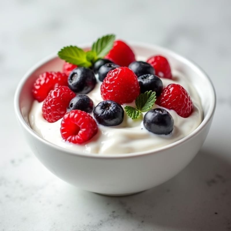 Creamy Greek Yogurt with Fresh Berries