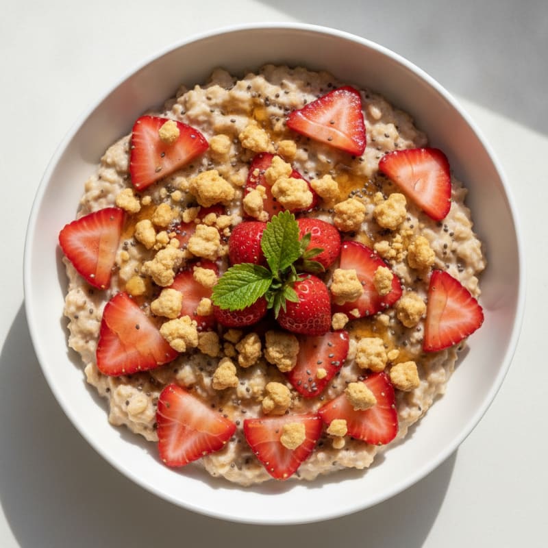 Strawberry Shortcake Overnight Oats