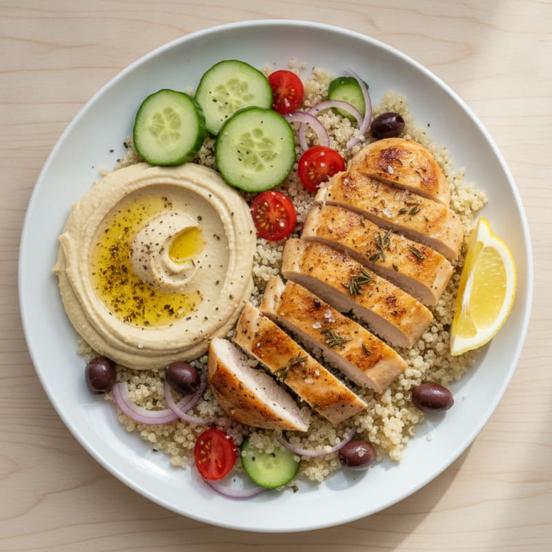 Herb-Roasted Chicken and Vegetable Grain Bowl