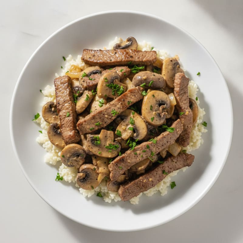 Beef Stroganoff with Mushroom Cream Sauce