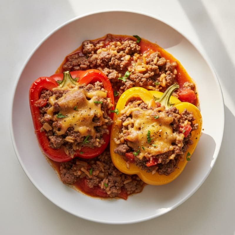 Classic Beef Stuffed Bell Peppers