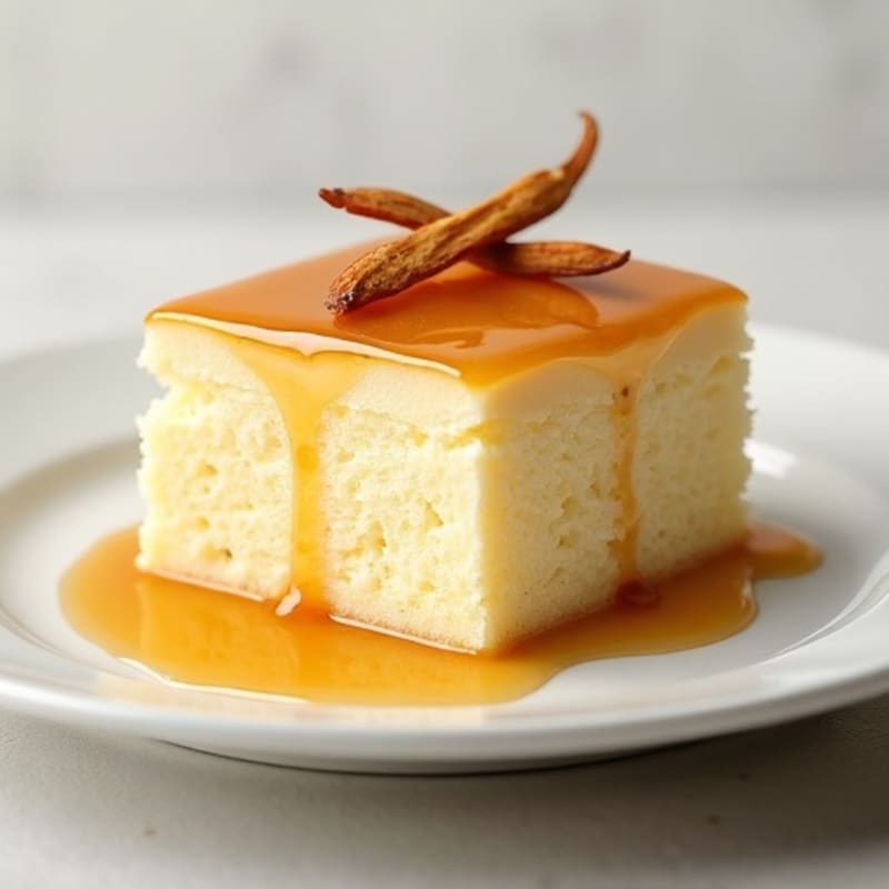 Protein-Packed Vanilla Bean Custard Cake