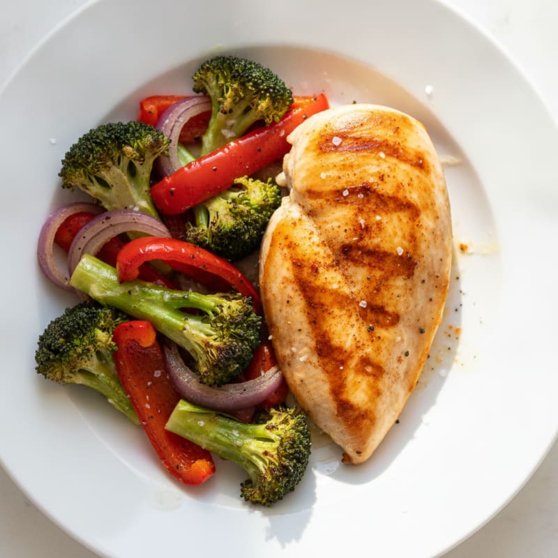Pan-Seared Chicken with Roasted Vegetables