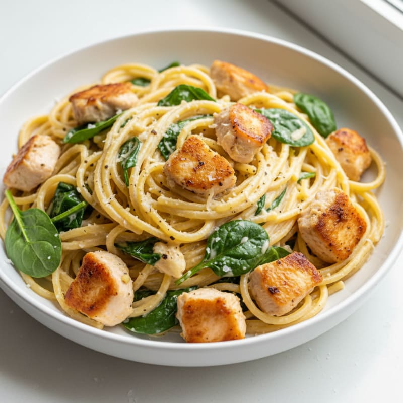 Creamy Garlic Parmesan Spaghetti